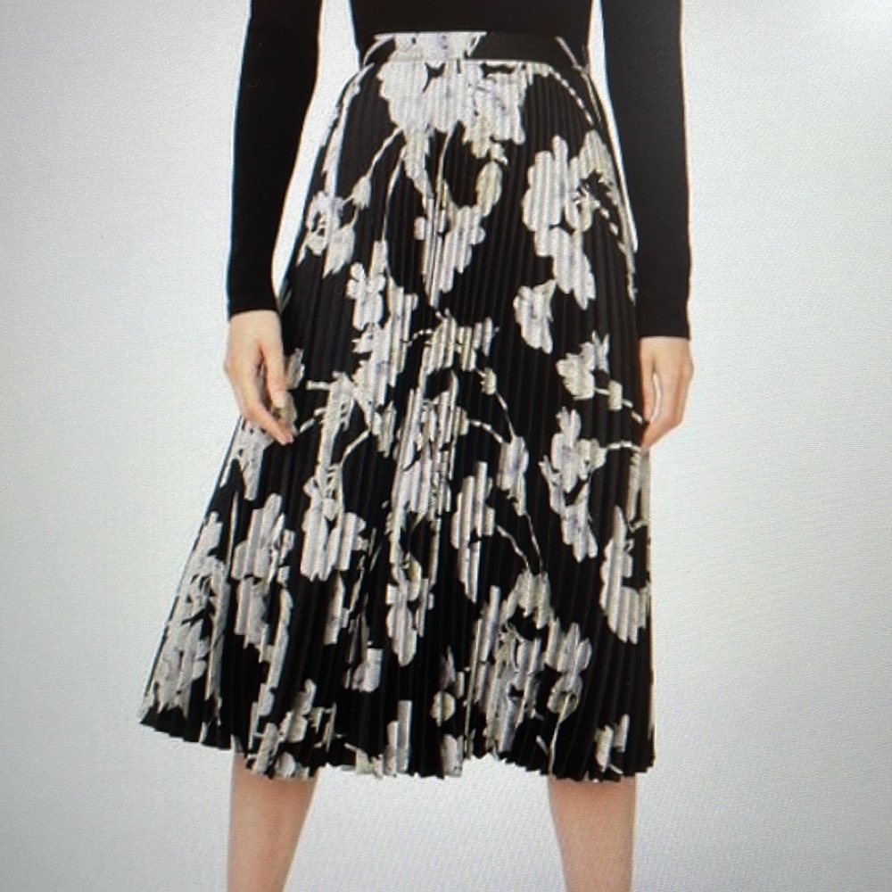 Club Monaco Floral Annina Pleated Skirt, Size 2